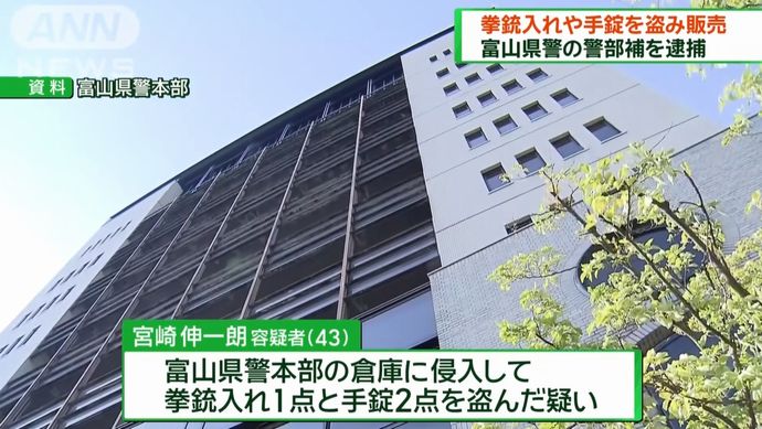 拳銃入れ10万円・手錠9万円…フリマアプリで盗んだ装備品を売却した警部補を逮捕！