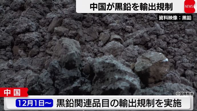 中国がリチウムイオン電池の材料として必須の黒鉛を輸出規制…世界最大の生産輸出国！