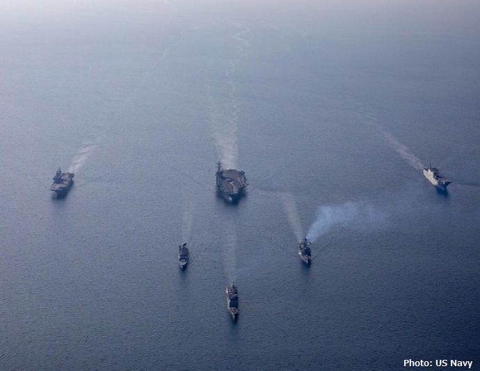 アドリア海で米海軍空母とイタリア海軍母艦・スペイン海軍強襲揚陸艦が共同海上演習を実施！