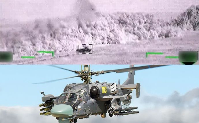 ロシア軍のKa-52攻撃ヘリがウクライナ軍のストレラ10対空ミサイルをアウトレンジ戦法で撃破！