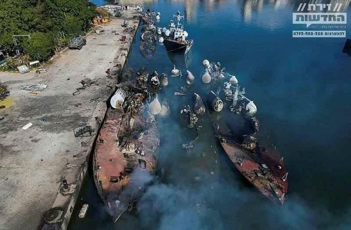 イスラエル軍艦船、ラタキア港に停泊するシリア海軍艦隊を攻撃し破壊！