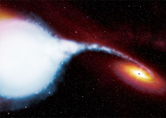 巨大ブラックホールに繰り返し削られる恒星！