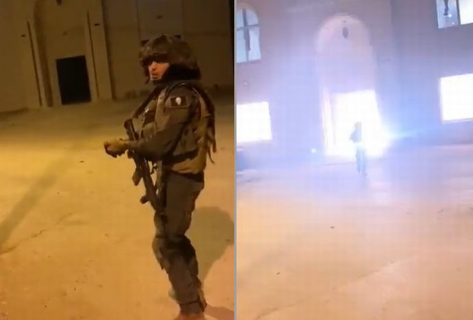 イスラエル兵が、ヨルダン川西岸のモスクに手榴弾？を投げ込む映像がSNSで拡散！