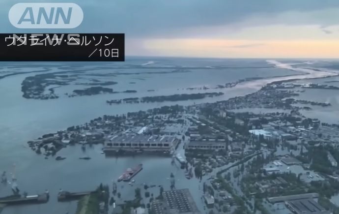 ロシア軍が新たに東部のダムを破壊か、川の両岸で浸水発生…ウクライナ軍「反転攻勢に影響はない」！