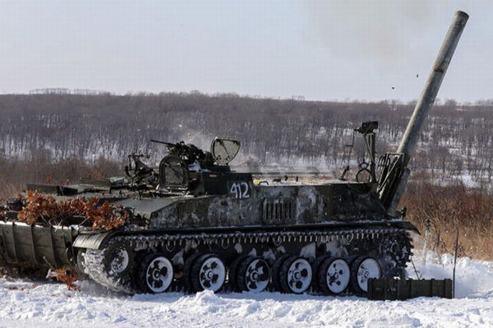 長い砲身が特徴、ロシア軍の強力な自走迫撃砲「チュリパン」撃破される…複数のドローンで攻撃か？！