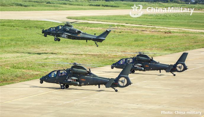 中国陸軍のヘリコプター部隊が飛行訓練を実施…WZ-10・Z-19攻撃ヘリなどが参加！