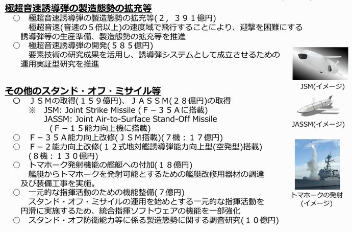 2025年度防衛費が過去最大8.7兆円に、新型艦艇発射型ミサイルなど…自衛官なり手確保へ4097億円！