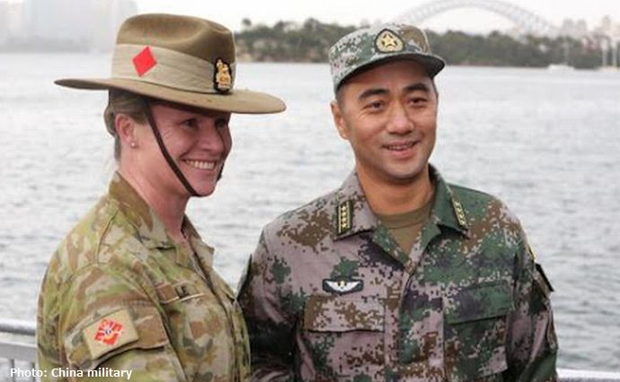 中国と豪州の軍幹部、対立解消で一致…定期国防戦略協議！