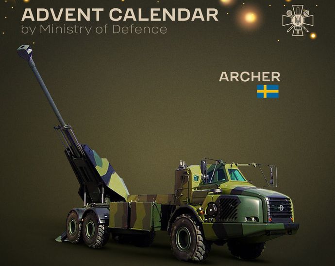 ウクライナ軍が運用中のスウェーデン製自走榴弾砲「アーチャー」！
