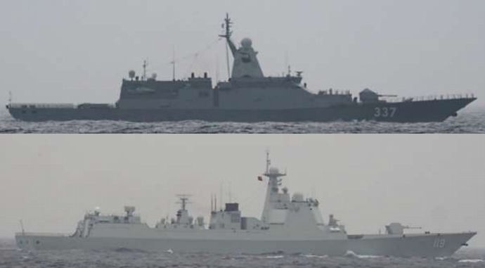 中国とロシアの海軍艦艇計10隻が宗谷海峡を通過…太平洋で合同パトロールか！