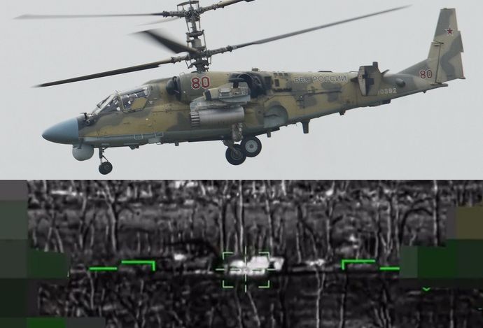 ロシア攻撃ヘリKa-52が自軍の装甲車MT-LBを破壊…謎の爆破シーンが話題に！