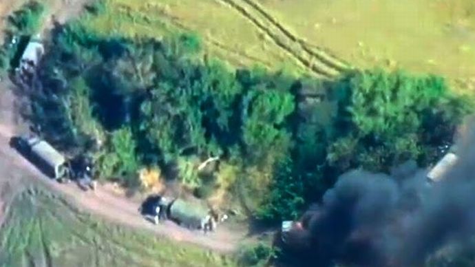 1日でロシア軍輸送車59両に損害…3個大隊分の補給物資だな！