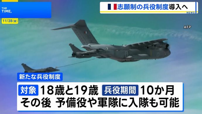 フランス、若者を対象に新たな志願制兵役を来夏導入へ…ロシア脅威に対抗！