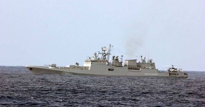 ロシア黒海艦隊のプロジェクト11356型フリゲートがジブラルタル海峡を通過し地中海に！