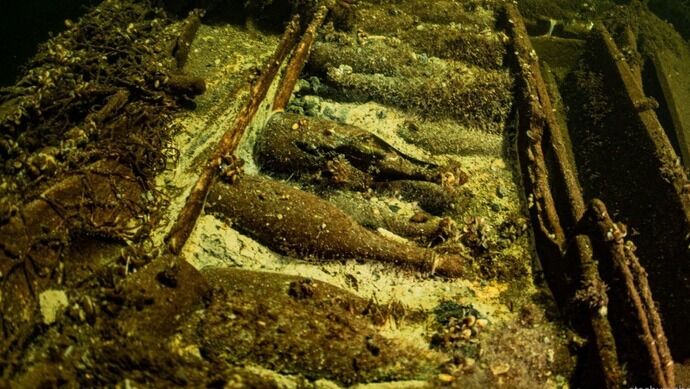 170年前に沈んだ遭難船内から未開封のシャンパンボトルを多数発見…バルト海！