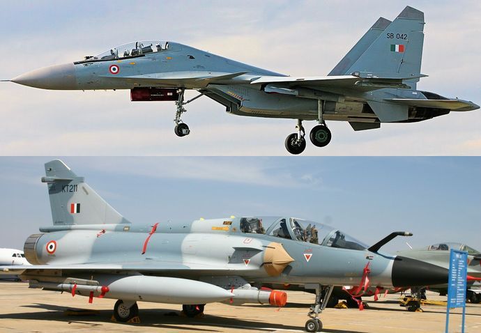 インド空軍の戦闘機2機が訓練中に墜落、空中衝突か…Su-30とミラージュ2000！