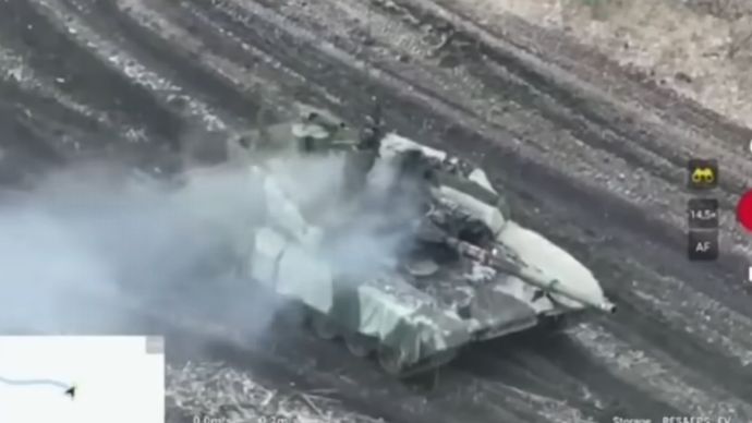 ロシア軍の最新鋭戦車T-90M(500万ドル相当)がまたも撃破される…ルハンシク州！