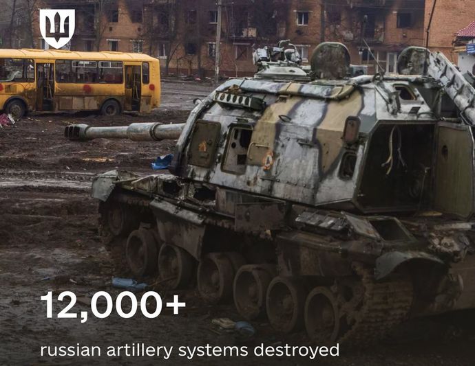 ロシア軍長距離砲の損害が1200門を突破…ウクライナ国防省発表！