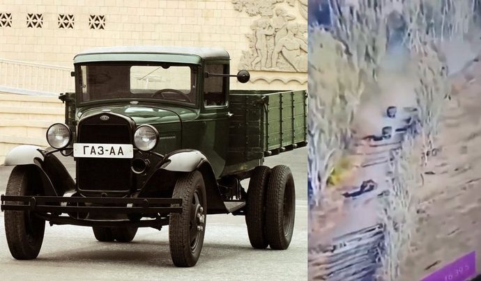 ロシア軍、第2次世界大戦前のトラックで突撃を仕掛ける！