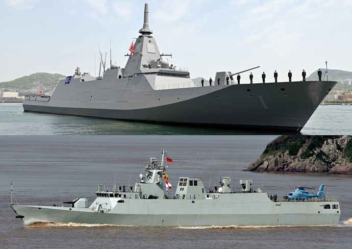 中国海軍「056A型コルベット」vs海上自衛隊「もがみ型護衛艦現状」！