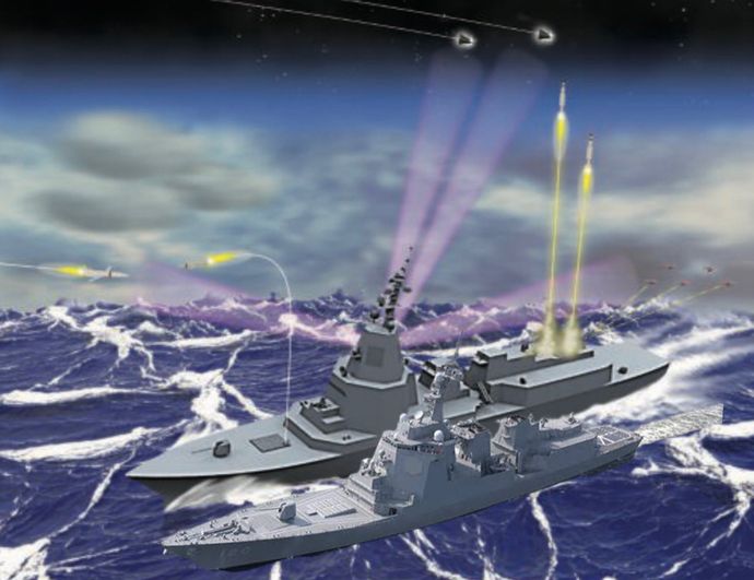 5インチ砲やVLSのサイズを合せた上での「まや型」と「ASEVイージス・システム搭載艦」の比較！