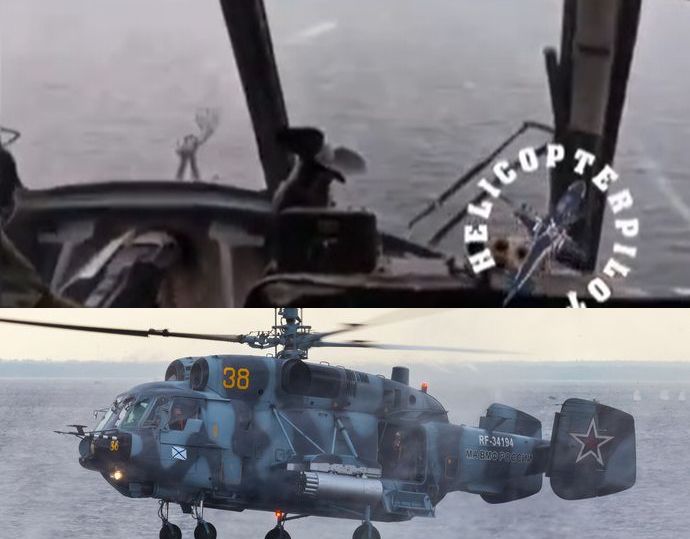 ウクライナの水上ドローンと交戦するロシア軍Ka-29ヘリコプター！