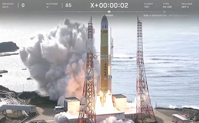 日本の新型主力ロケット「H3」2号機打ち上げ成功、搭載した模擬衛星など分離…昨年の指令破壊から約1年！