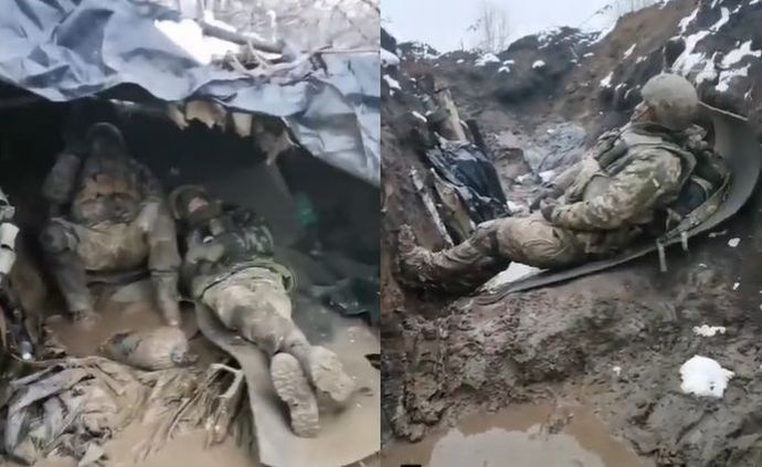 バフムート近郊、ウクライナ軍塹壕の過酷な状況！