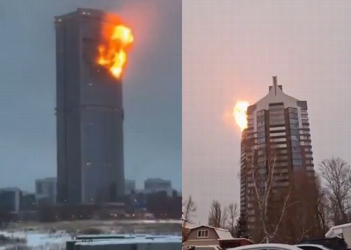 ロシア都市カザンの高層ビルにウクライナ軍の無人機が激突し爆発…前線から1000キロ以上！