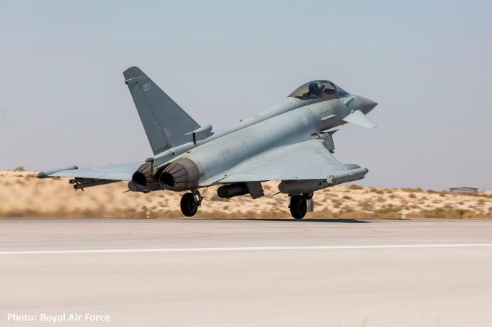 英空軍のタイフーン戦闘飛行隊、サウジアラビアで開催の「勝利の槍」多国籍演習に参加！