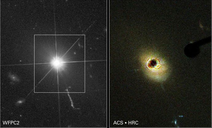 Hubble+images+of+quasar+3C+273