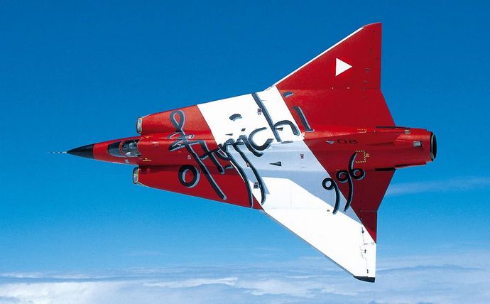 スウェーデンの戦闘機「ドラケン」特別塗装機がハセガワから1/48スケールで限定キット化！