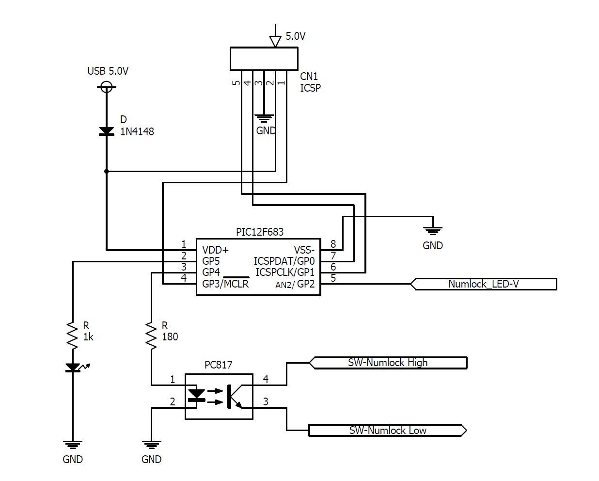 Numlock強制on回路の組み込み Mako S Electronic Hobby 電子工作など