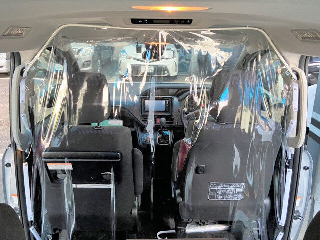 市場 ビニールカーテン サンバーバン 車内仕切り TV 透明カーテン 内張り無し車用 冷房効率化 送迎車 車用