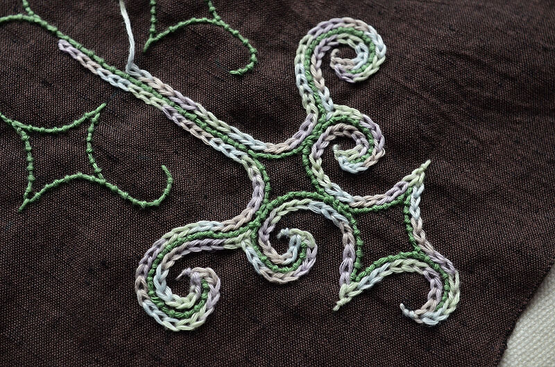 アイヌ刺繍 鯉のぼり リビルドしたリバーシブルベレー帽 物臭