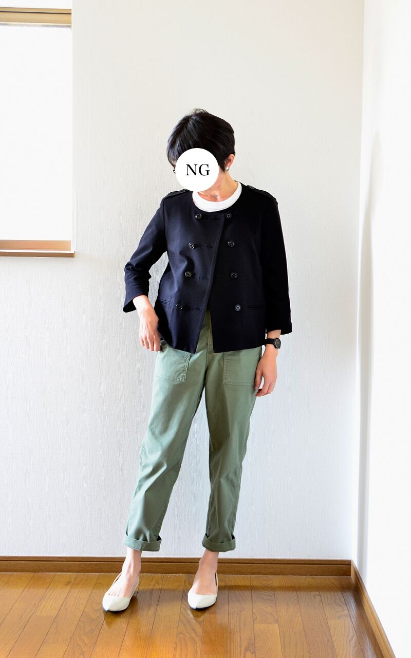 今日の服 わわわ 懇談会だ 焦って試着 メガネどんぶり