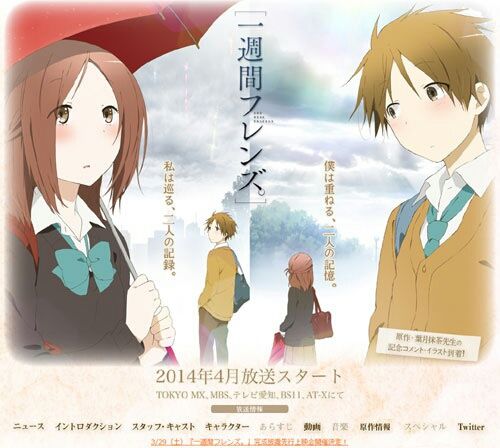 舞台化決定 私は巡る 二人の記録 僕は重ねる 二人の記憶 One Week Friends 一週間フレンズ 女子向けアニメのうんぬん 舞台化決定 私は巡る 二人の記録 僕は重ねる 二人の記憶 One Week Friends 一週間フレンズ 女子向けアニメのうんぬん