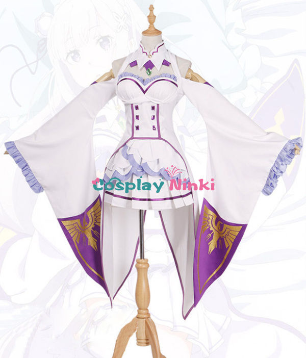 ｒｅ ゼロから始める異世界生活エミリアコスプレ衣装 Cosplayninkiコスチューム