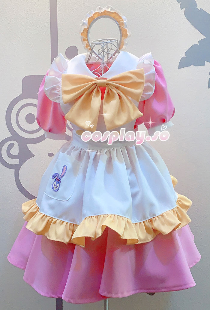 ピンク 薄い黄色メイド服 可愛い柄エプロン Cosplaysoのブログ