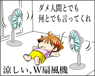 扇風機-人間