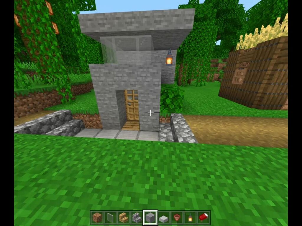 Minecraft マイクラ建築塾 02 石で作れるモダンな家 山椒はこつぶでも