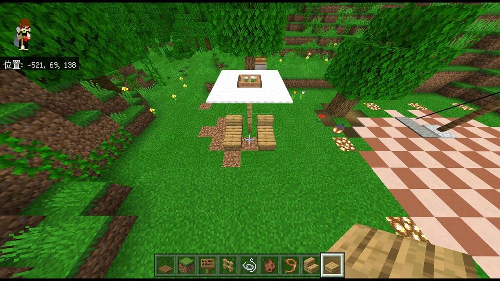 Minecraft マイクラ建築塾 09 パラソルの作り方 1 山椒はこつぶでも