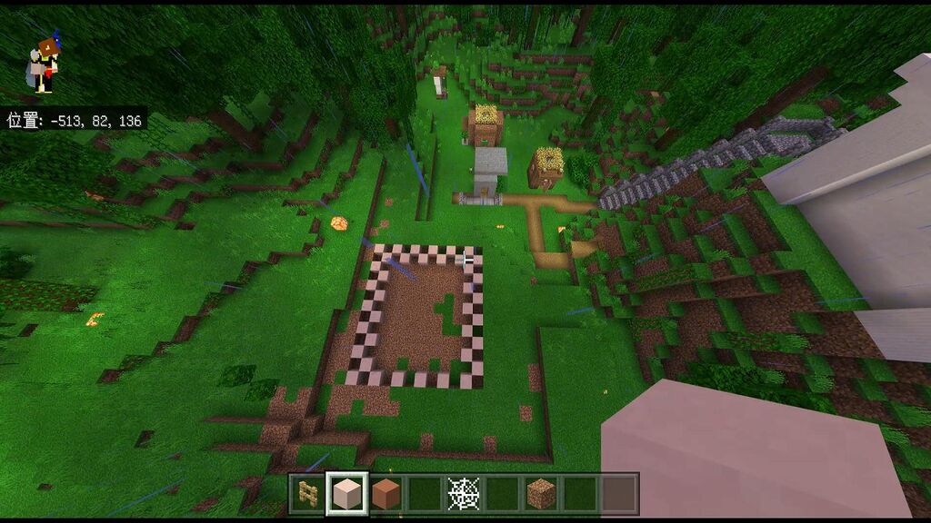 Minecraft マイクラ建築塾 06 バスケコート風の公園 続 山椒はこつぶでも