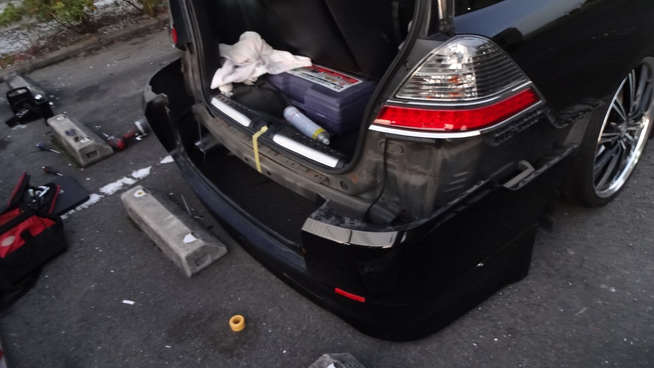 オデッセイ ヒッチメンバー取り付けの巻 今日の牛村さん 介護と育児と改造日誌