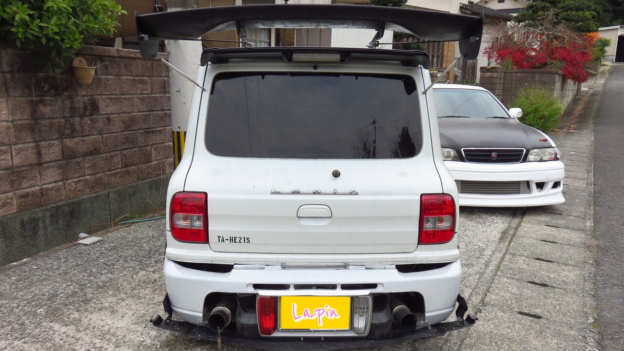 ラパン】GTウイングのリアスポイラー化の巻。 : 今日の牛村さん～介護 