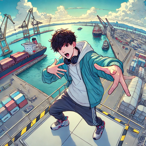 DALL·E 2024-09-16 11.32.36 - A young man rapping at a