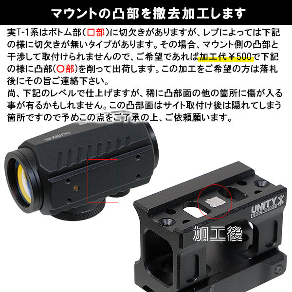 UNITY FAST MICRO-S タイプ AIMPOINT CompM5s 系用 MOUNT ( マウント T