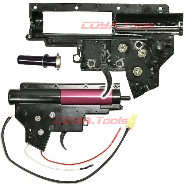 ★マイクロスイッチ★AF製 マルイ 電動M4用 Ver2 フルコンプ メカボックス 後方配線(メカボ クイックチェンジ スプリングガイド ARMY FORCE ARMY FORCE製 マイクロスイッチ 強化メカボックス Ver2 (メカBOX