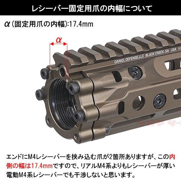 M4用 DANIEL DEFENSE RISⅢ タイプ HANDGUARD 10.5inch DDC ( DD4