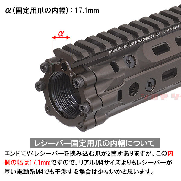 M4用 DANIEL DEFENSE RISⅢ タイプ FSP HANDGUARD 13inch FDE ( DD4